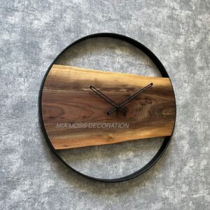 MECHOVÉ HODINY Ø 50CM  OŘECH