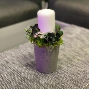 PODZIMNÍ DEKORACE - BETONOVÝ SVÍCEN