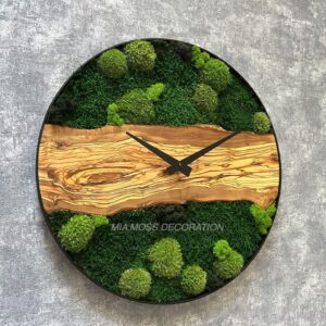 MECHOVÉ HODINY Ø 50CM  OLIVA