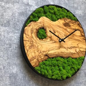 MECHOVÉ HODINY Ø 30CM  OLIVA