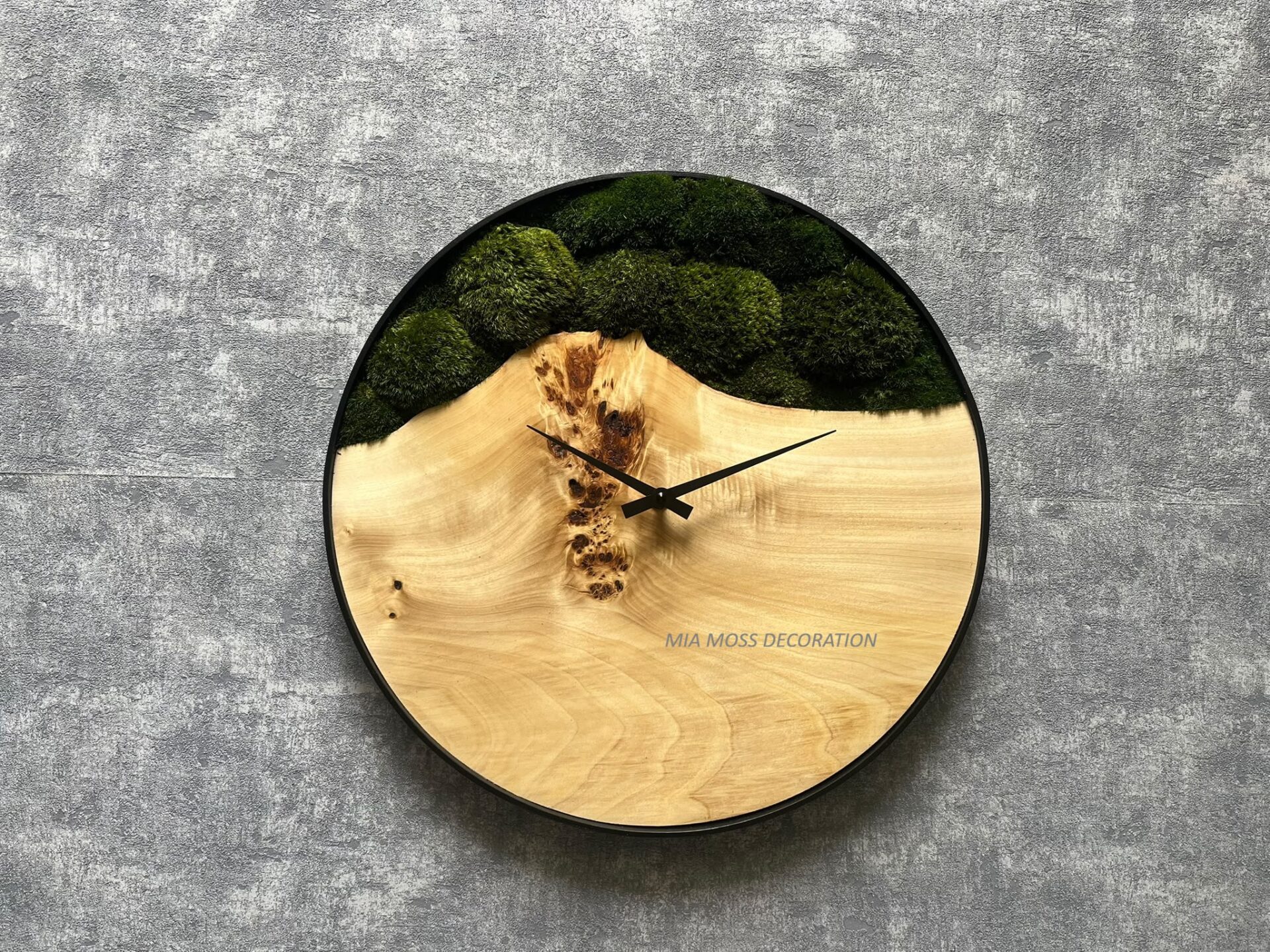 ORIGINÁLNÍ MECHOVÉ HODINY Ø 40CM topol očkový - Image 2